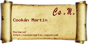 Csokán Martin névjegykártya