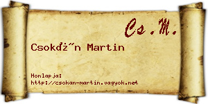 Csokán Martin névjegykártya